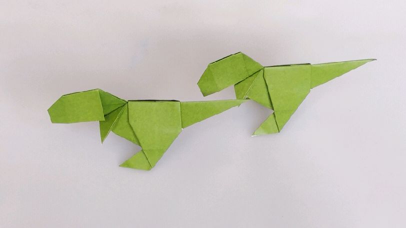 简单折纸霸王龙图片