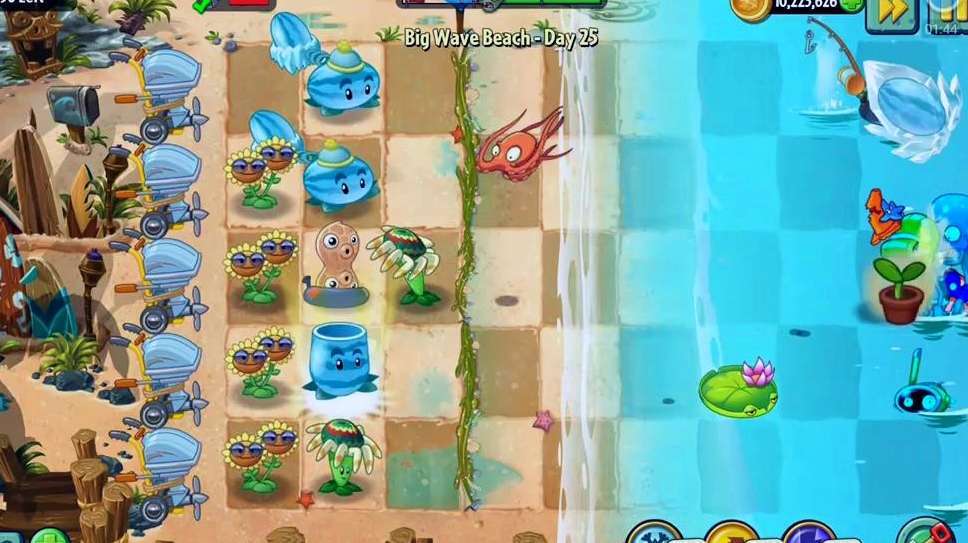 植物大战僵尸国际版:冰西瓜投手开大招之后,僵尸根本顶不住!