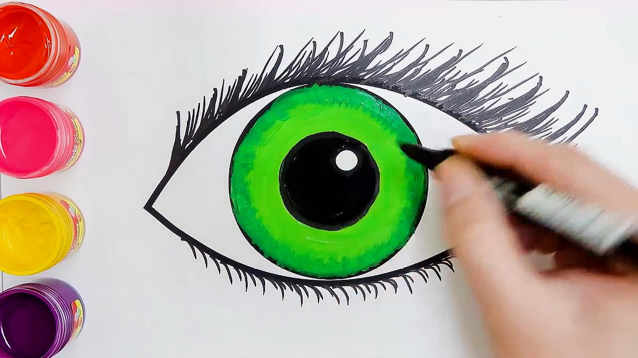 画一个超级大的眼睛!
