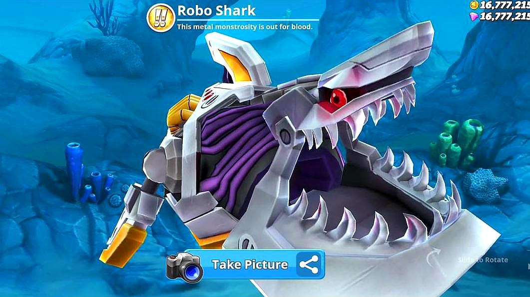 饥饿鲨世界:解锁终极鲨鱼,霸气的机械鲨!