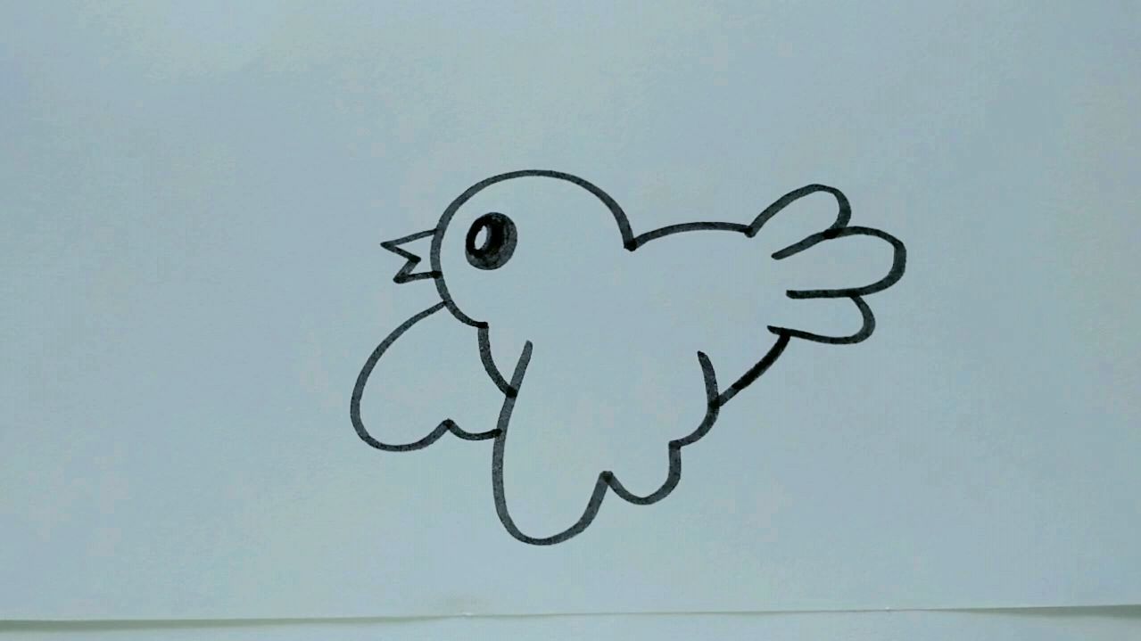 简单的小鸟画法,一起画吧!