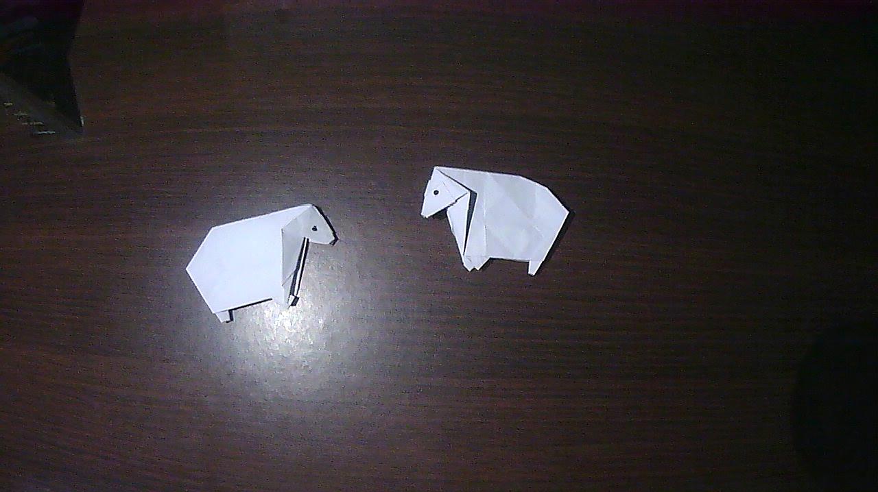 折纸游戏:温顺可爱,绵羊的折法