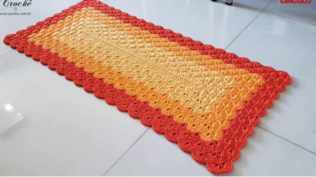 钩针编织色彩绚丽又大气的沙发垫,简单易学,你学会了吗?