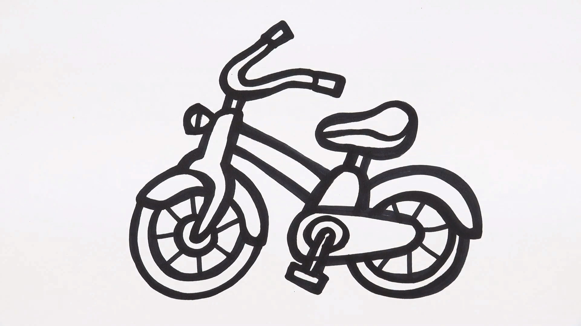 怎么画自行车真实图片
