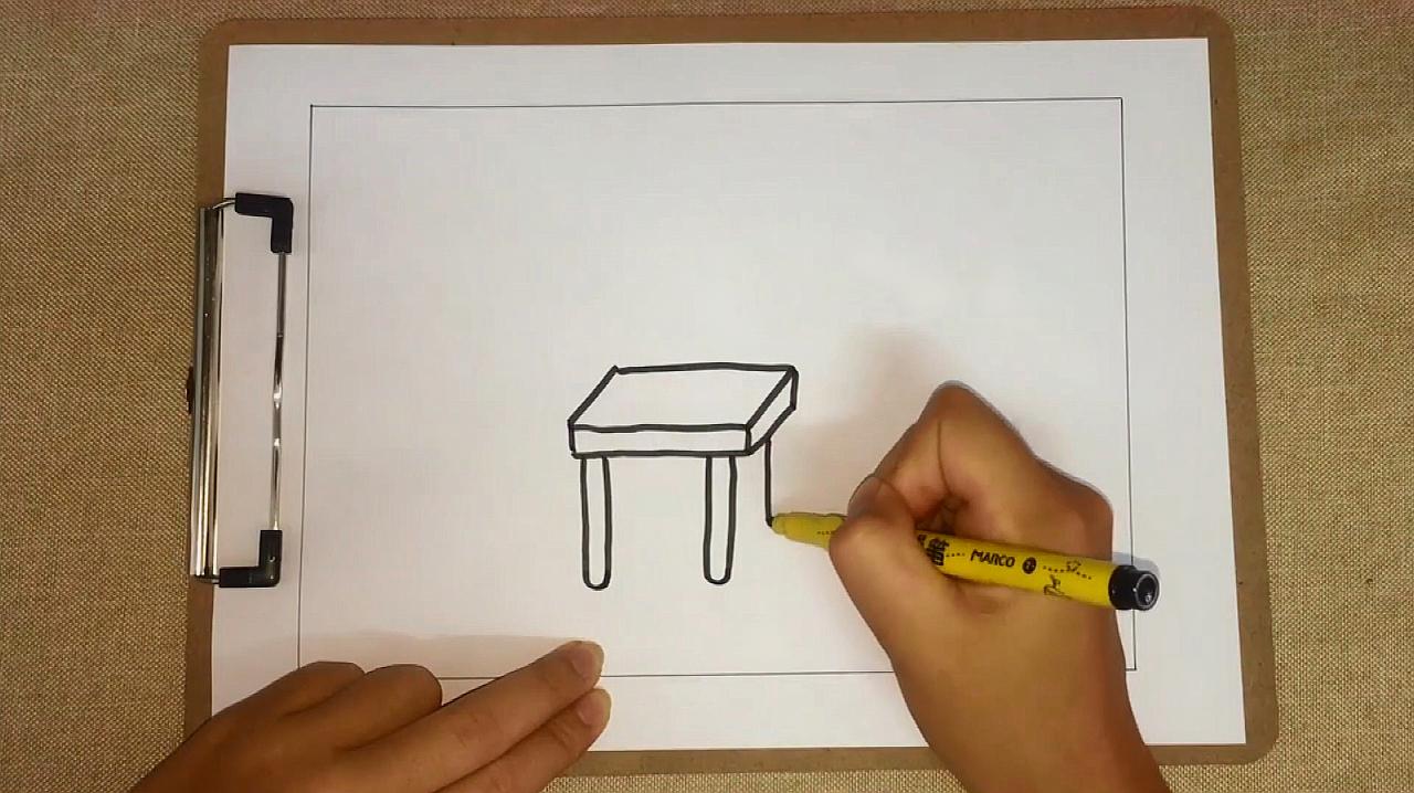椅子简笔画怎么画?