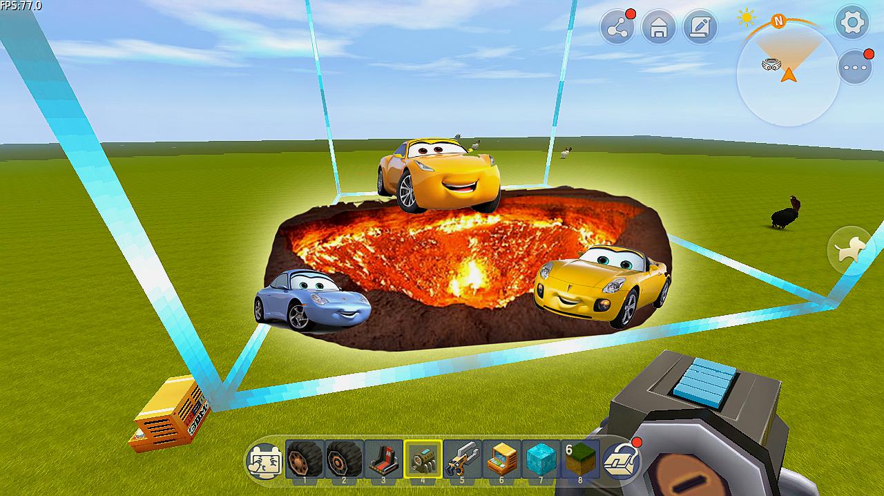 迷你世界:新版汽车大测试,车子在岩浆和水里,能否当船行驶?