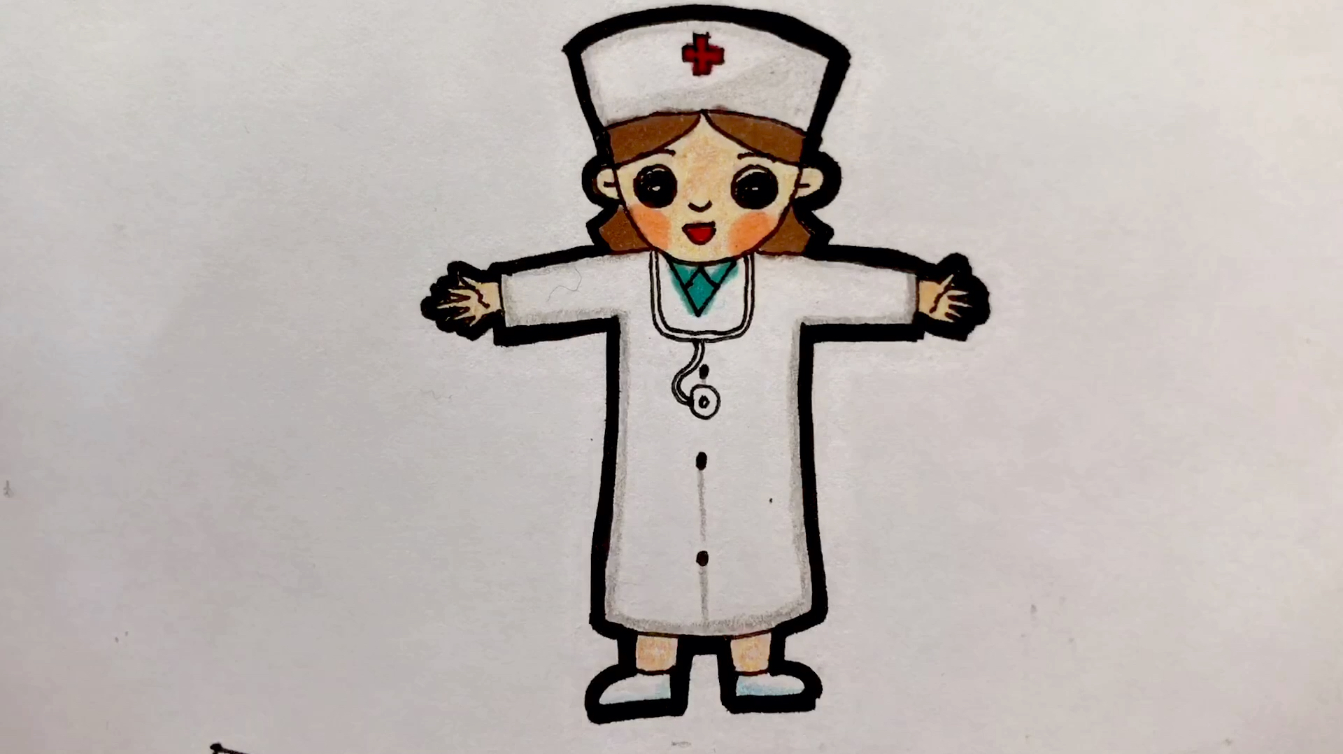 一步一步教你画戴着听诊器的医生简笔画简单又好画涂颜色 - 巧巧简笔画