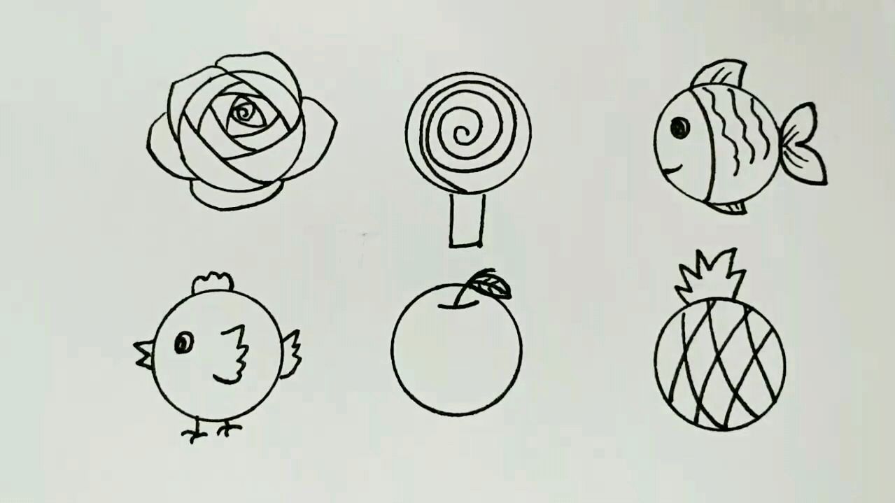 六个圆圈画什么简单又有趣