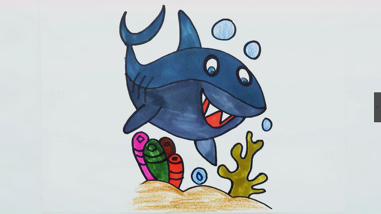 鲨齿龙怎么画绘画图片