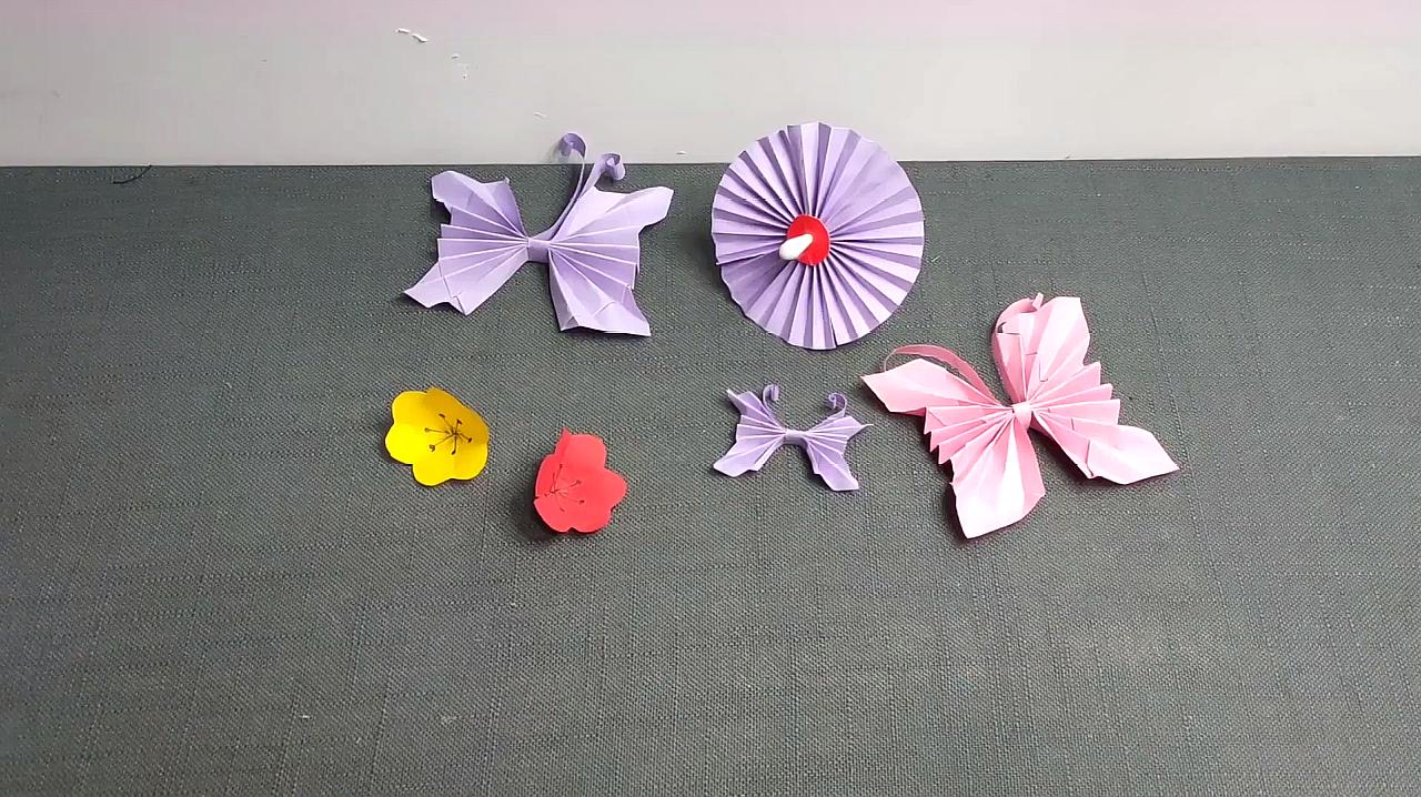 一张纸折出美丽的立体蝴蝶,折法简单漂亮,手工折纸视频教程
