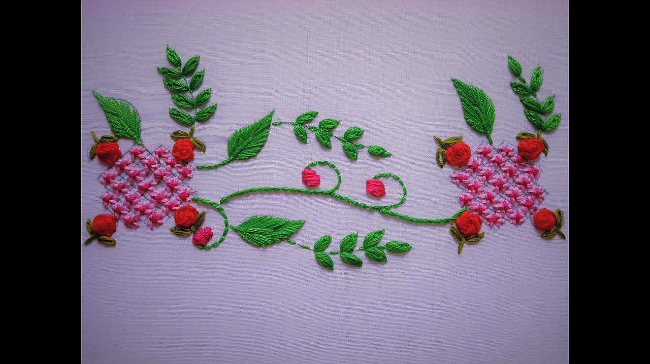 刺繡教程:教你刺繡漂亮的花朵圖案,簡單易學