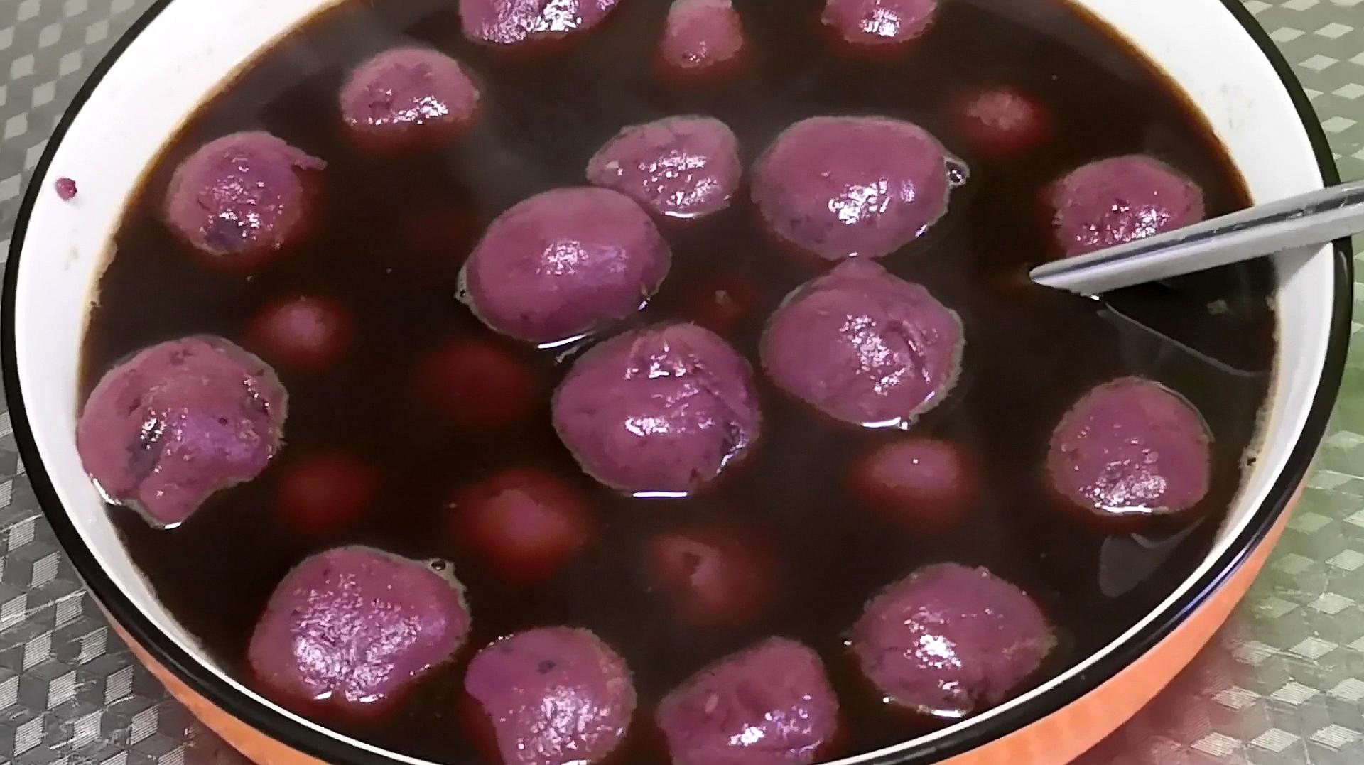 西米紫薯球怎么做_西米紫薯球的做法_青水zy_豆果美食