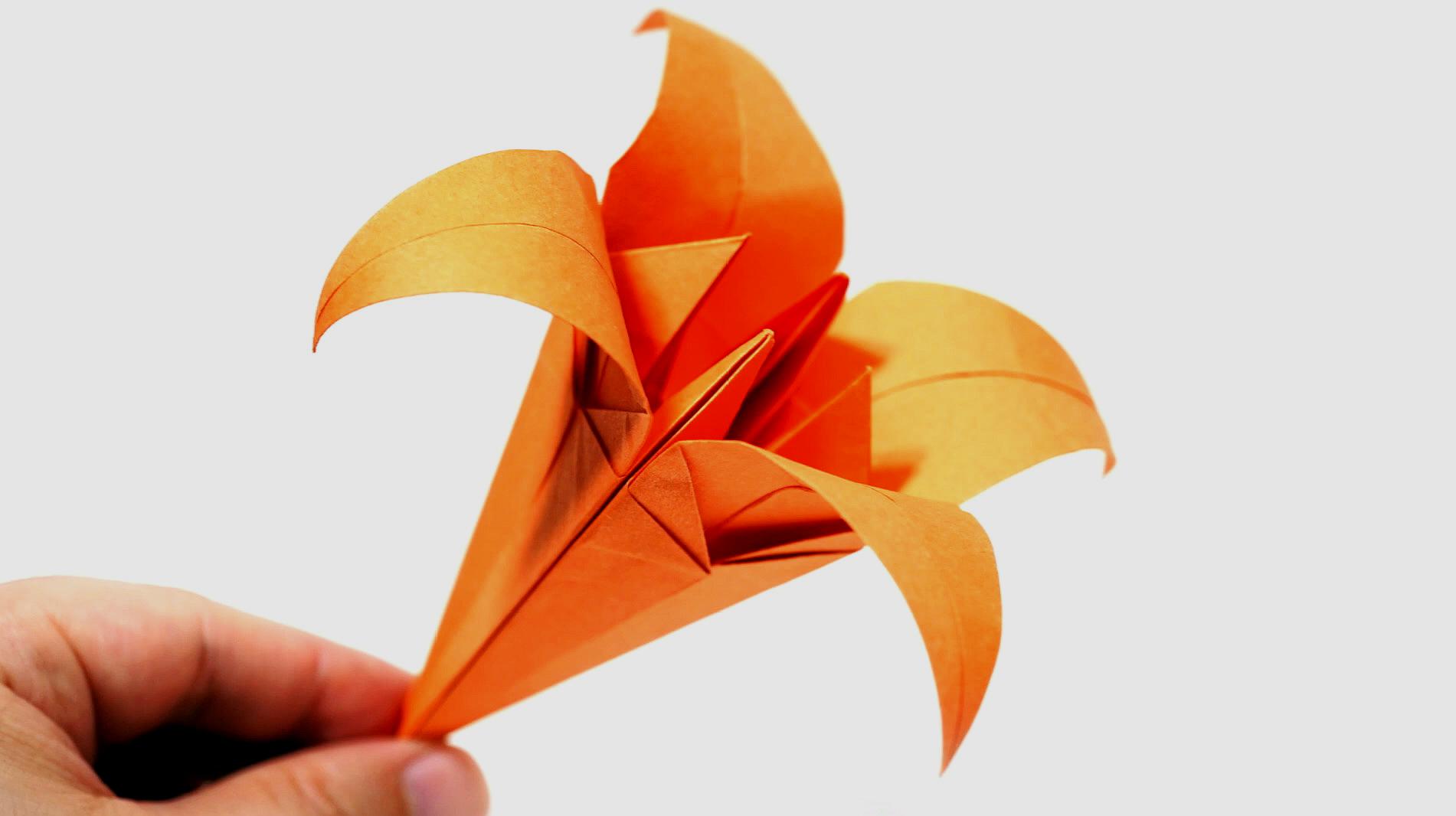 百合花折纸图片简单图片
