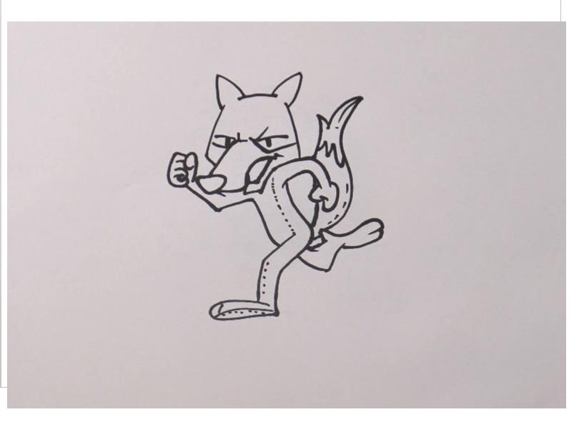 「手工」简笔画灰狼 几分钟就学会啦