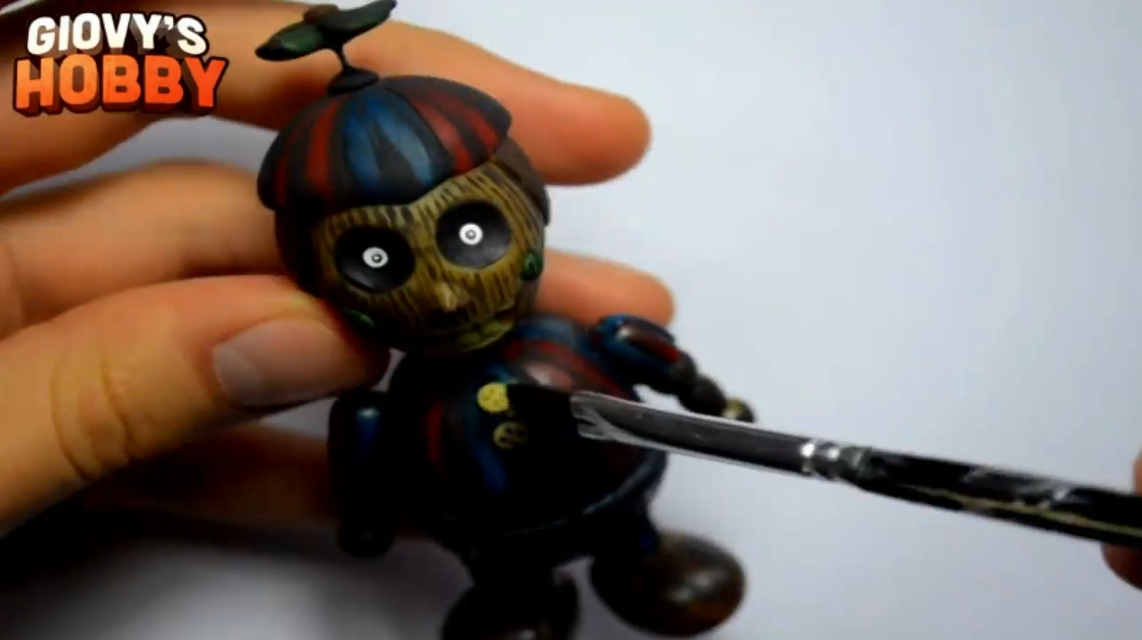 手办玩偶制作秀:装扮打造一个玩具熊的五夜后宫幻影气球男孩