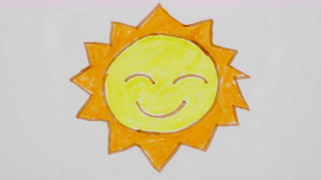 1一3岁宝宝简笔画太阳图片