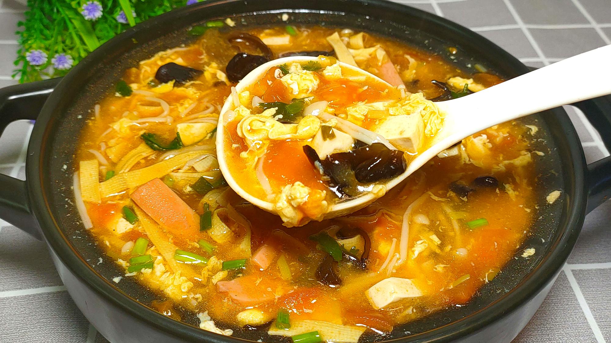 1酸辣汤:大厨分享酸汤小肥羊家常做法,肉质细嫩,酸辣开胃,上桌汤都不