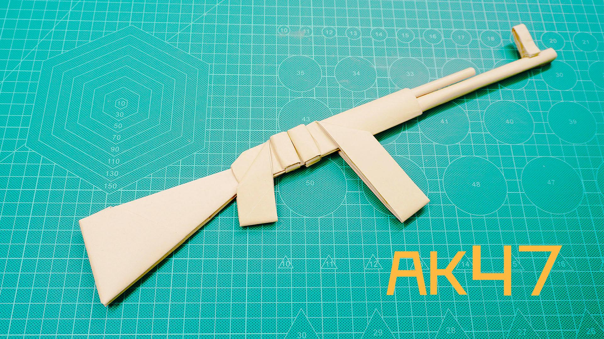 a4纸折纸武器图片