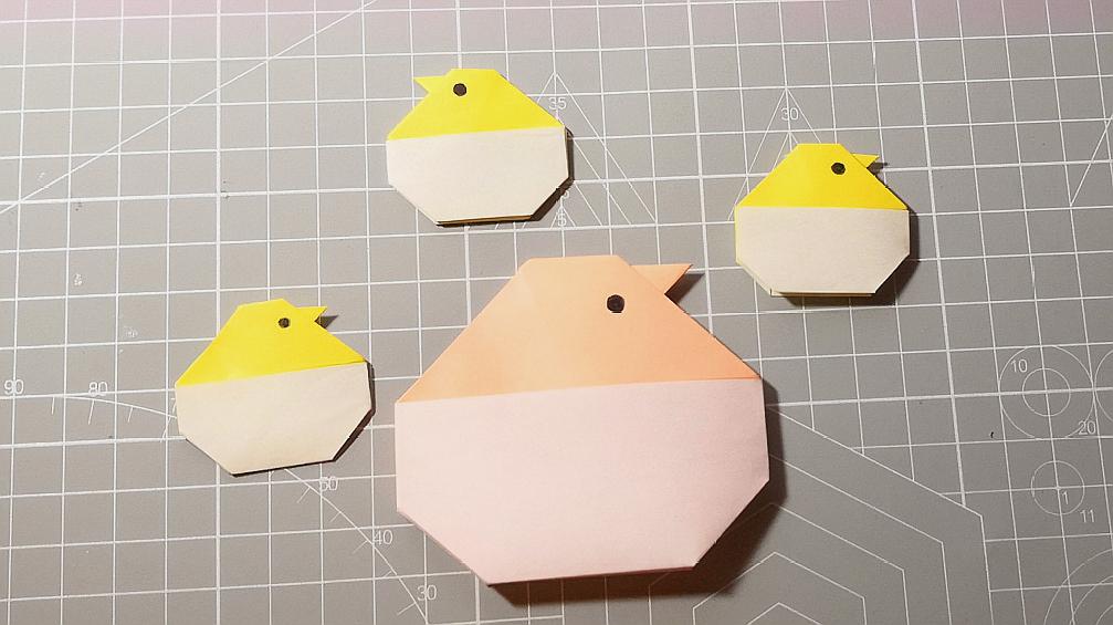 可爱又实用的折纸萌小鸡,折法很简单,快来折一只吧!