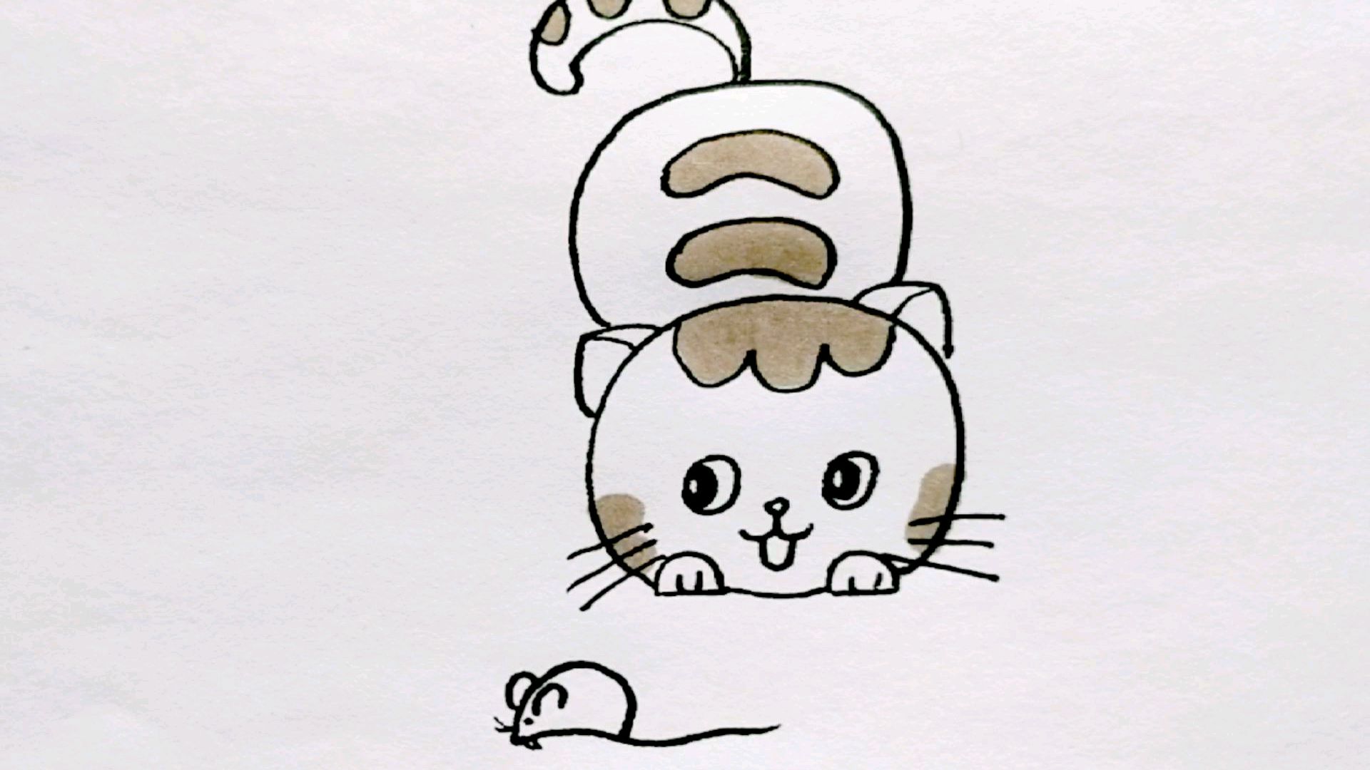 怎样画可爱的小猫咪图片