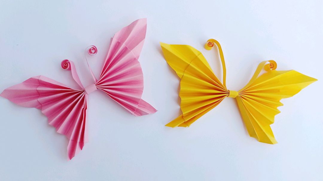 简单又非常漂亮的蝴蝶折纸,小朋友都能学会的手工折纸,漂亮简单