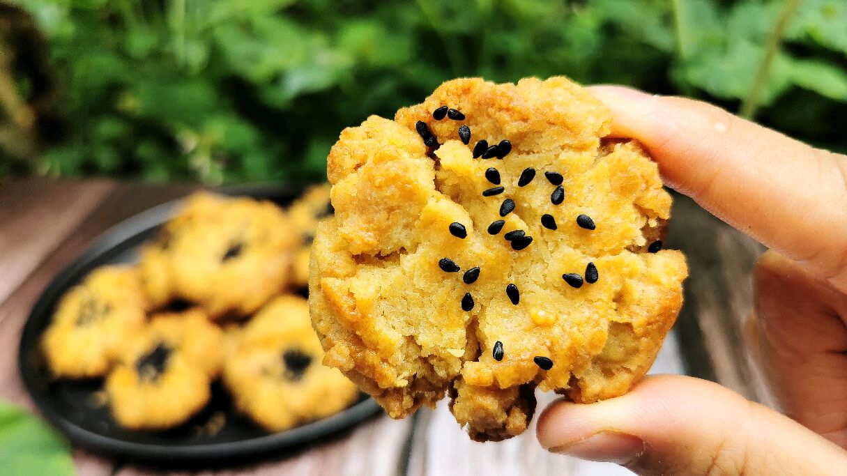 桃酥餅乾最簡單的做法,手不沾面,咬一口酥掉渣,老了孩子搶著吃