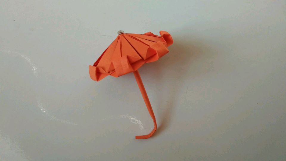 手工折纸好玩又好看,迷你遮阳伞是不是很有趣?