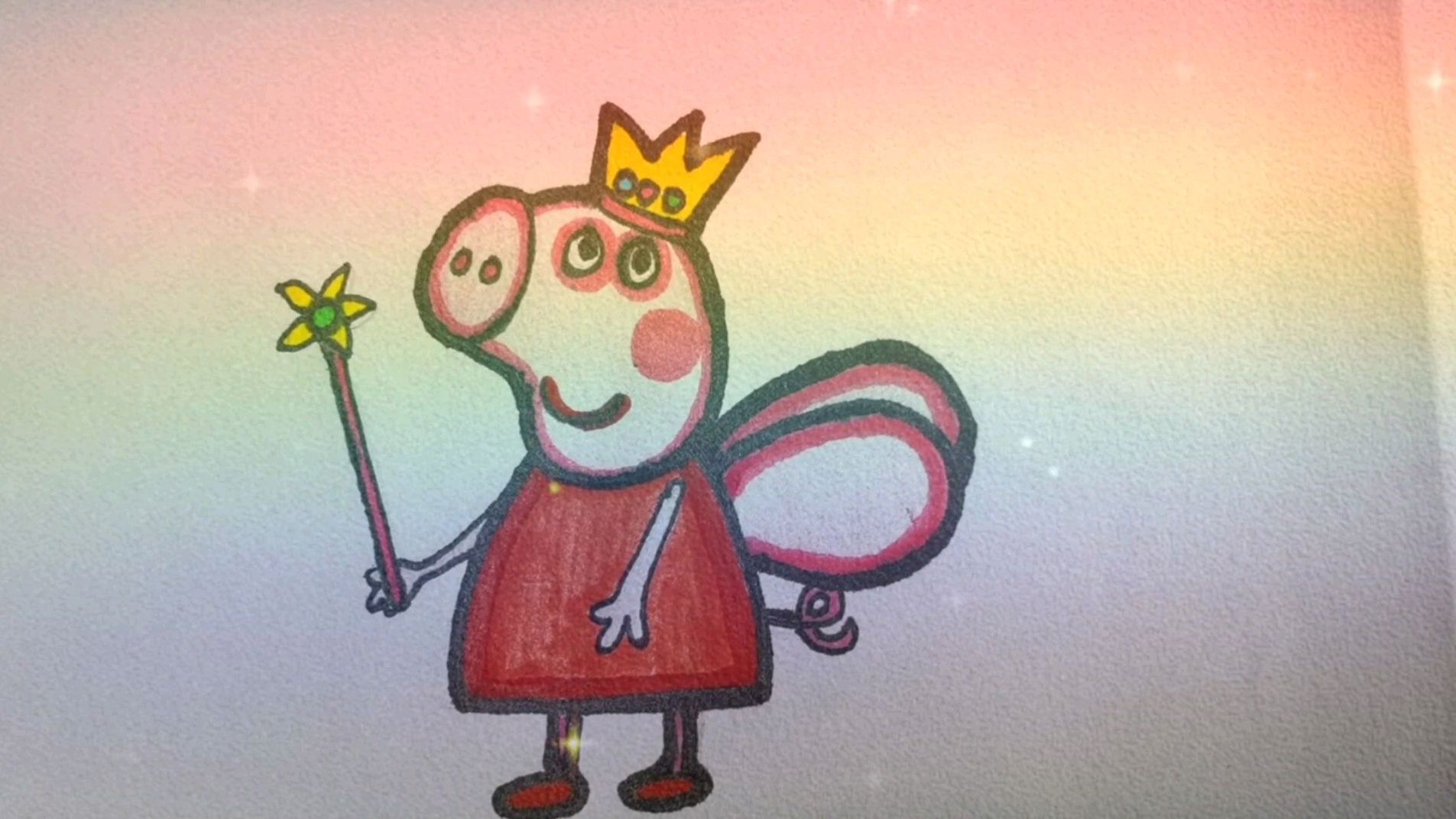 手绘 简笔画 小猪佩奇