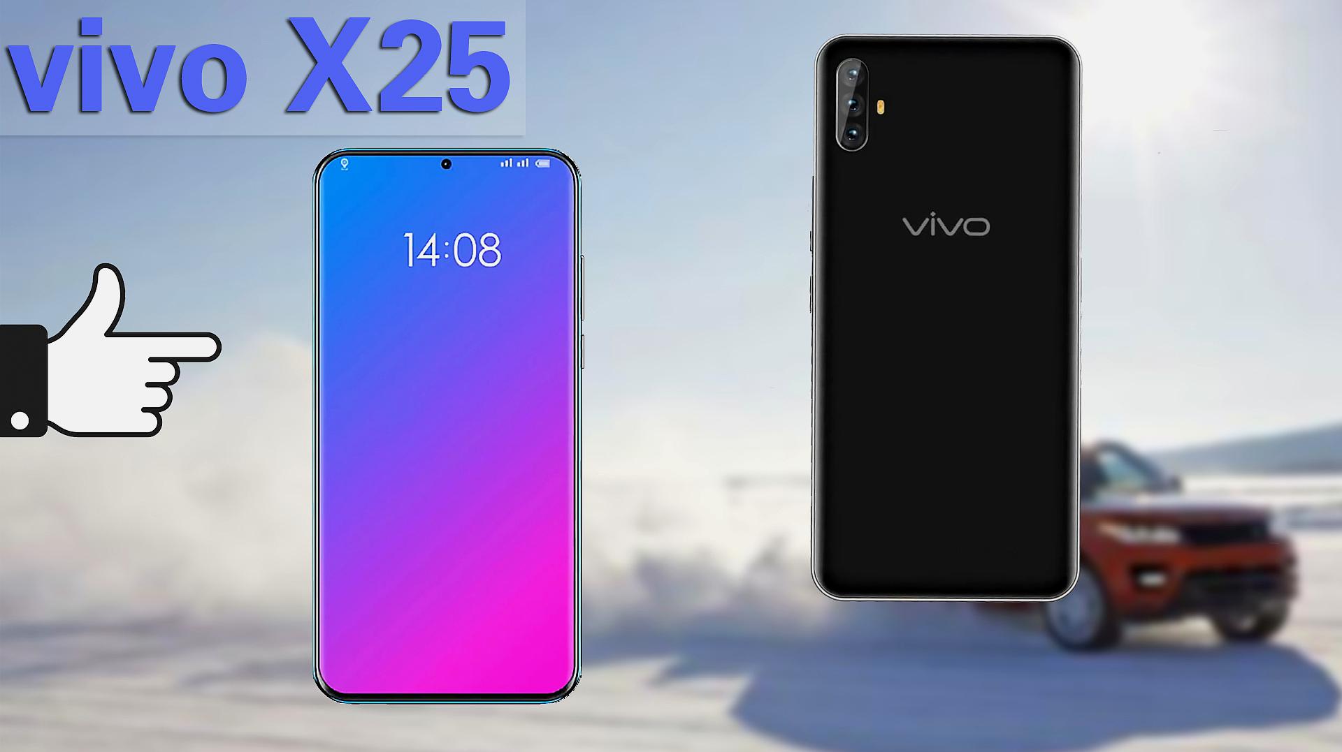 vivo x25曝光,採用挖孔屏 後置三攝,水滴屏版支持半屏指紋解鎖