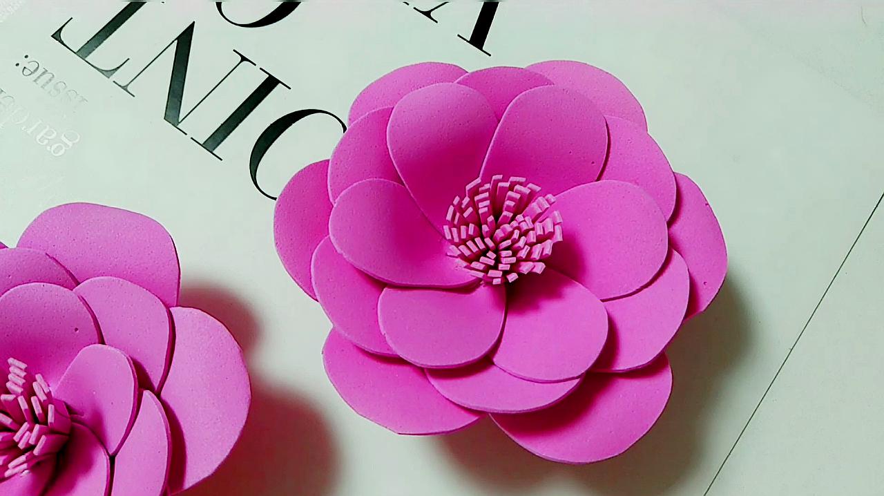 海绵纸制作花朵简单的图片
