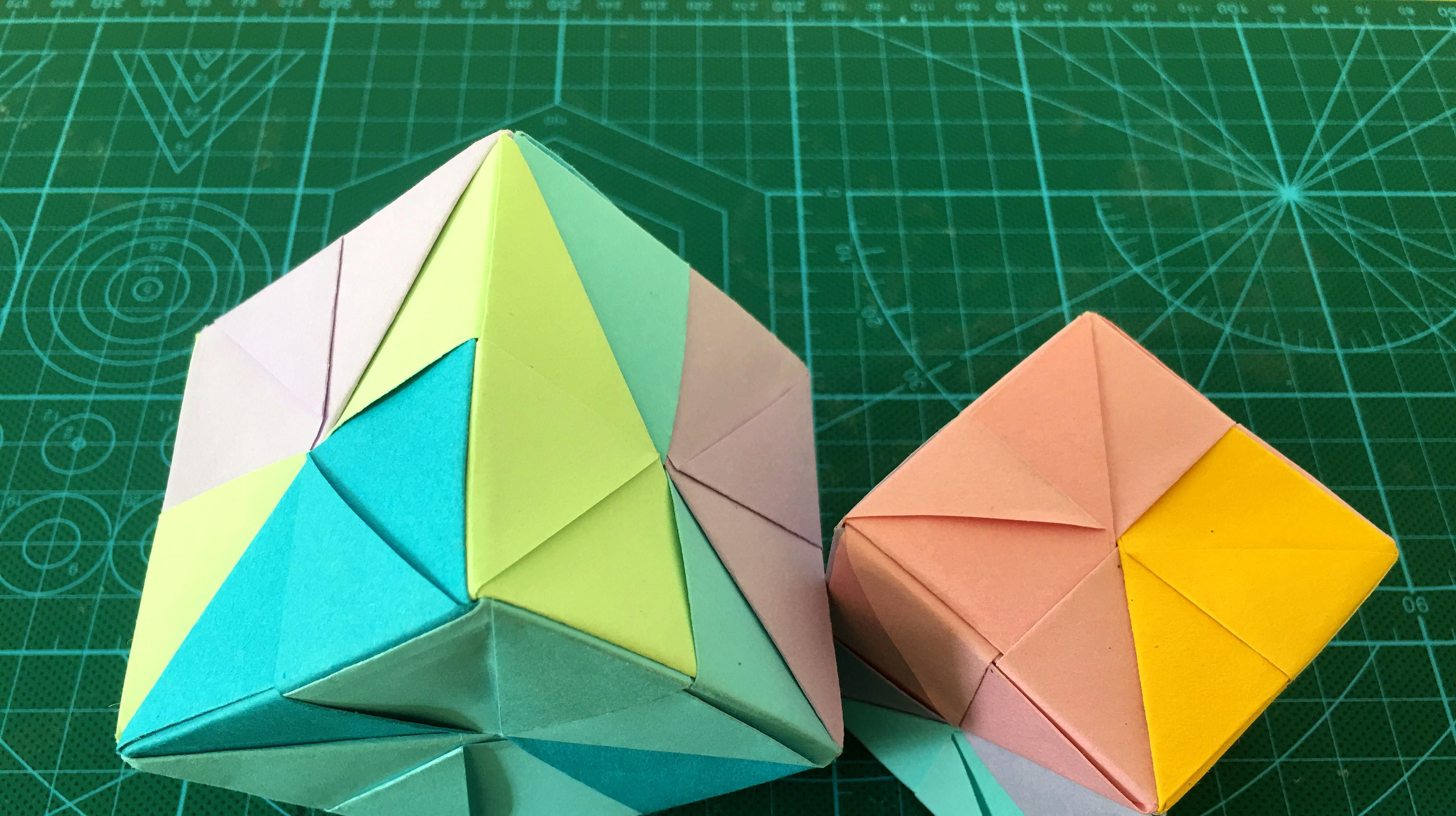 用折纸做出正方体,展现几何之美,简单好做